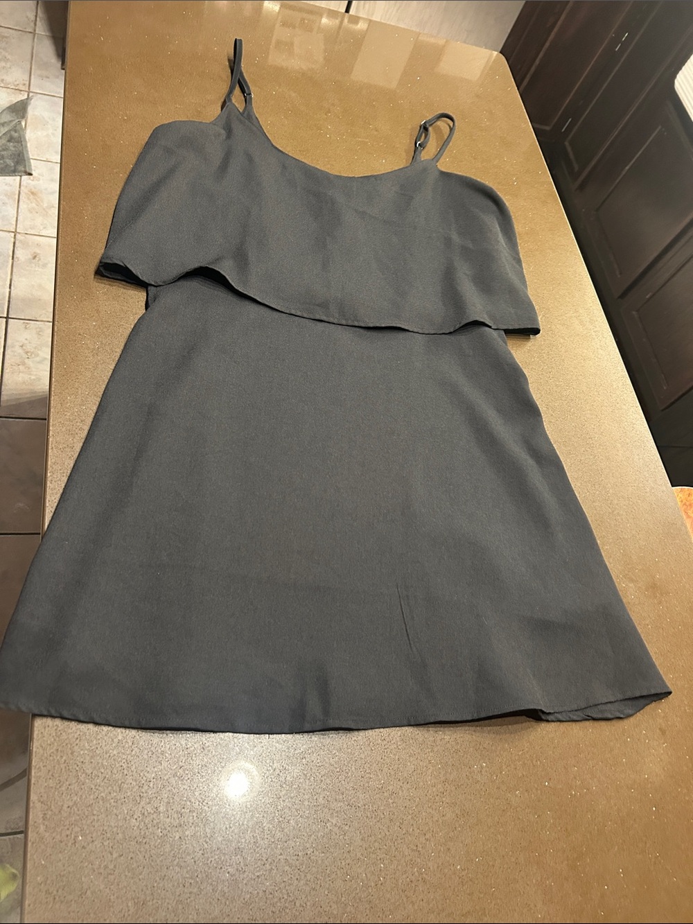 Abercrombie & Fitch Black Layered Cami Dress